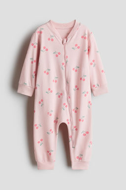 H&M - Boys & Girls Pink Patterned Sleepsuit