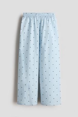 H&M - Girls Blue Cotton Pyjama Bottoms