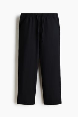 H&M - Men Black Relaxed Fit Poplin Trousers