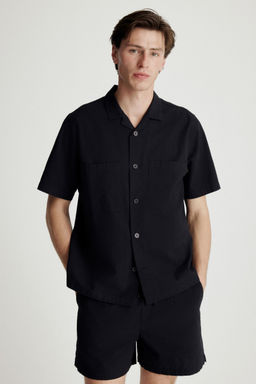 H&M - Men Seersucker Pyjama Shirt And Shorts