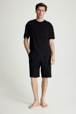 H&M - Men Linen-Blend Pyjama T-Shirt And Shorts