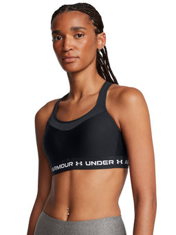 Under Armour - Black High Support Crossback Strappy Sports Bra