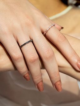 Lunaya Jewelry - Pave Band Black Spinal