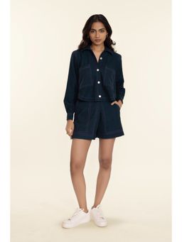 Poppi - Navy Blue Denim Co-Ord (Set of 2)