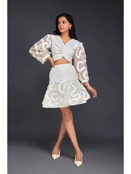 Deepika Arora - Blue Embroidered Co-Ord (Set of 3)