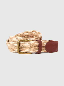 United Colors of Benetton - Beige Polyester Textured Belt