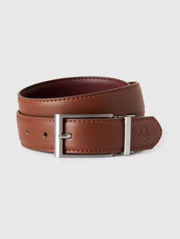 United Colors of Benetton - Brown Polyurethane Solid Belt