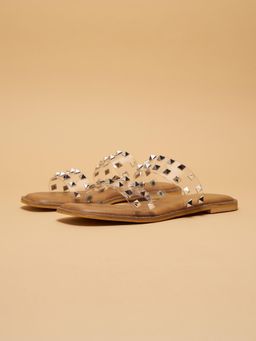 ERIDANI - Alba Silver Embellished Flats