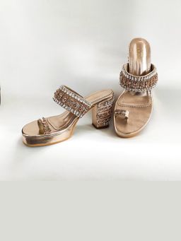 THE ALTER - Inara Rose Gold Kohla Block Heels