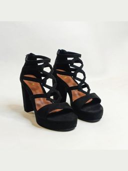THE ALTER - Georgina Black Gladiator Platform Block Heels