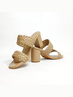 THE ALTER - Lola Nude Braided Block Heels