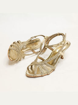THE ALTER - Cleopatra Gold Braided Stiletto Heels