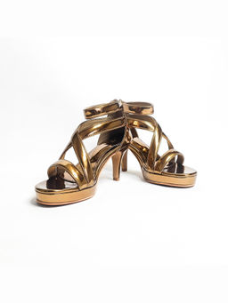 THE ALTER - Debora Gold Strappy Gladiators Stiletto Heels