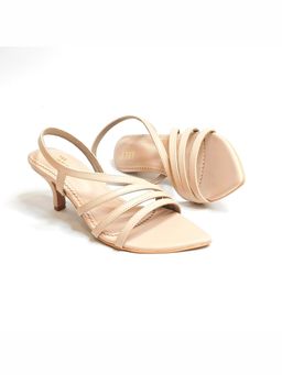 THE ALTER - Kiara Beige Strappy Stiletto Heels