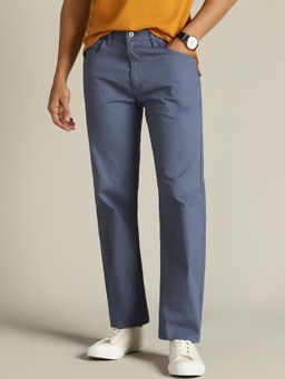 Dockers - Men Blue Mid Rise Straight Fit Trousers