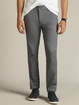 Dockers - Men Grey Mid Rise Skinny Fit Trousers