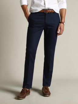 Dockers - Men Blue Mid Rise Slim Fit Trousers