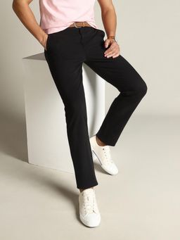 Dockers - Men Black Mid Rise Slim Fit Trousers