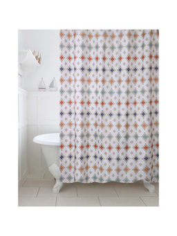 Freelance - Value for Money Polyester Bath Shower Bathroom Curtain with 12 hooks Waterproof