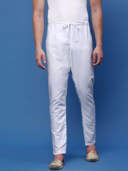 Sanwara - Mens Solid White Cotton Pyjamas