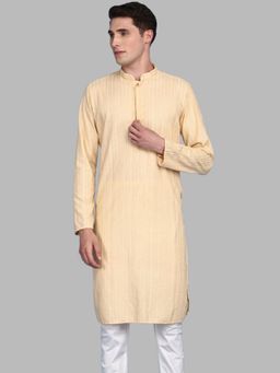 Sanwara - Mens Beige Chikankari Designer Cotton Kurta