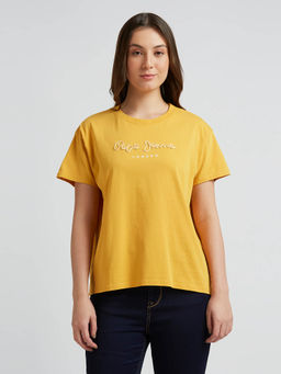 Pepe Jeans - Yellow Embroidered Short Sleeve T-Shirt