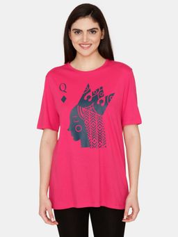 Zivame - Taash Knit Cotton Top - Azalea
