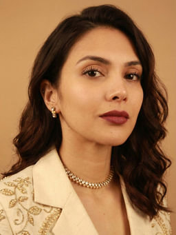 PAYA - Golden Drop Linear Choker and Earrings