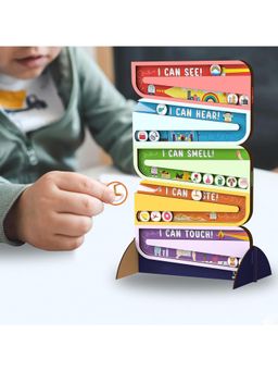 Webby - Educational Wooden Five Senses Toy with 40 Coins