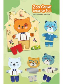 Webby - Wooden Animal Dress-Up Puzzle Box - Montessori Pretend Play