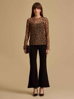 Kazo - Beige Textured Top