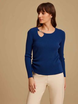 Kazo - Blue Solid Top