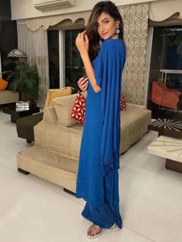 Label Aishwaryrika - LABEL AISHWARYRIKAa Royal Blue Chikankari Kurta