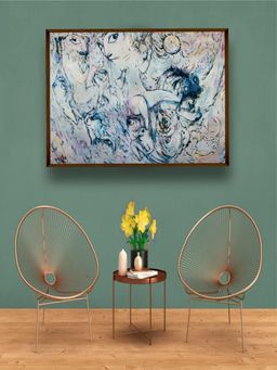 The Art House - Abstract Painting Multicolor (40X30 Inches)