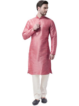 SG LEMAN - Coral Kurta with Pyjama for Men (Set of 2)