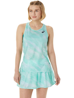 ASICS - Match Tie Dye Green Womens Tanks