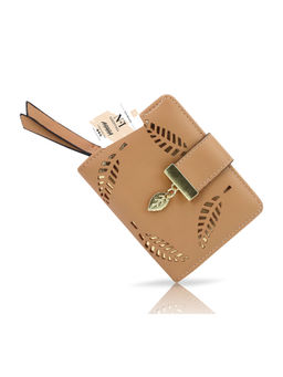 NFI Essentials - Pu Leather Mini Clutch Wallet|Leaf Bi-Fold Card Holder|Purse Clutch Wallet (One Size)