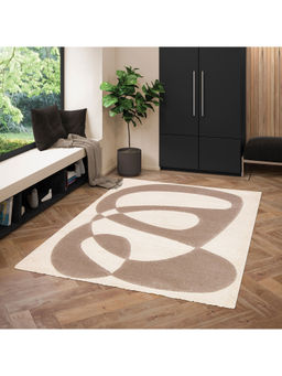 OBSESSIONS - Non-Shedding Polypropylene Abstract Carpet Cream