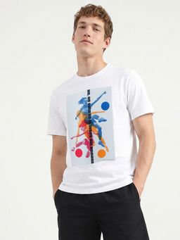 United Colors of Benetton - Relaxed Fit Round Neck Graphic Print Fifa Hombre T-shirt