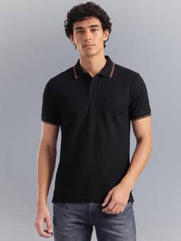 United Colors of Benetton - Relaxed Fit Triblend Tipping Pique Polo T-Shirt