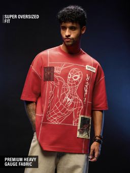The Souled Store - Official Spider-Man Webhead Men Super Oversized T-Shirt