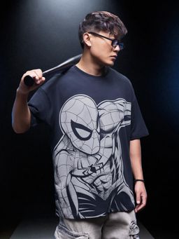 The Souled Store - Official Marvel Spider-Man More Than a Hero Men Oversized T-shirt