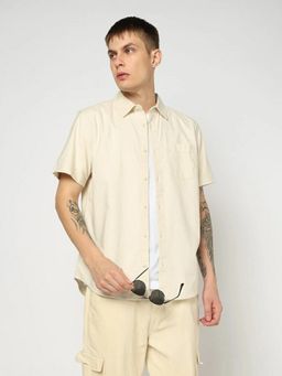 GAP - Men'S Half Sleeve Spread Collar Shirt