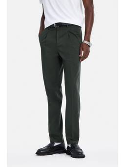 Snitch - Dark Grey Plain Regular Chinos for Men