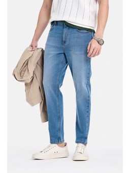 Snitch - Light Blue Light Distressed Tapered Casual Jeans for Men