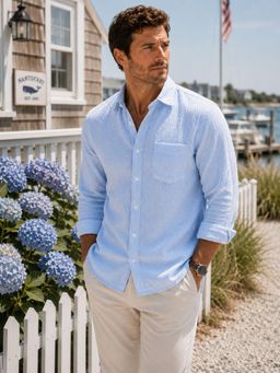 CLUBHAVANA - Cape Cod -Seersucker Full Sleeves Shirt