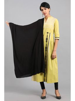 W - Black Solid Dupatta