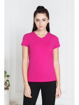 Van Heusen - Women V-Neck & Short Sleeve Lounge T-Shirt - Pink