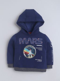 Little Kangaroos - Boys Hooded Navy Blue Sweatshirt