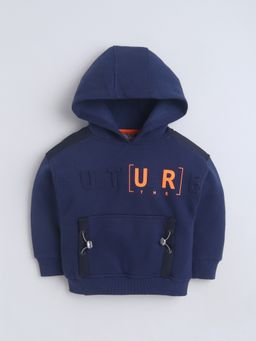 Little Kangaroos - Boys Hooded Navy Blue Sweatshirt